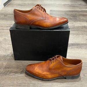 Bally Laran 104 Brown Leather Wingtip Oxford Shoes 9.5 US 8.5 EU Switzerland